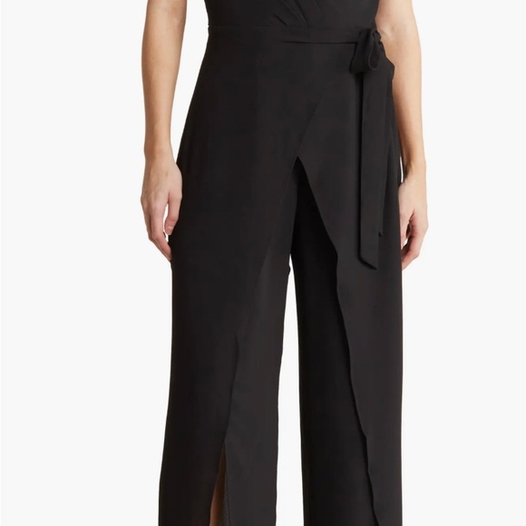 London Times side tie jumpsuit- Navy - size 16 - Picture 6 of 6